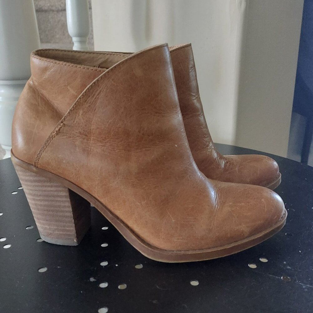 Lucky Brand Brown Leather Booties Sz 6M